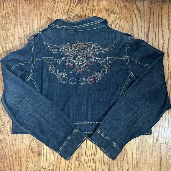 COOGI | Cropped Embellished Denim Jacket - Picture 11 of 16